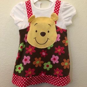 Winnie the Pooh dress with flowers